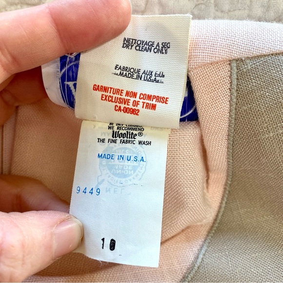 Vintage 80s Long Sleeve Maxi Dress Pink Gray Abstract Size 10 - Picture 8 of 8